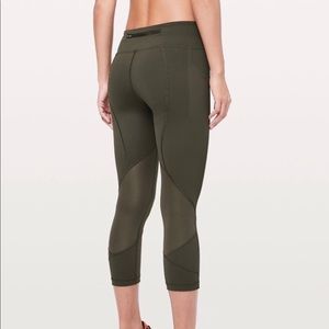 Lululemon Pace Rival Crop (dark olive)